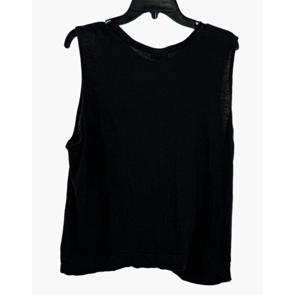 J.Jill Blue Linen Knit Draper Twist Front Tank Top LARGE Sleeveless shirt Tank S - Picture 3 of 7
